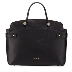 Agata Medium Saffiano Leather Tote Bag
